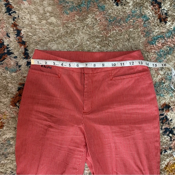 Vintage 90s Ralph Ralph Lauren gingham print red capri cropped pants women’s 0 - Picture 5 of 8